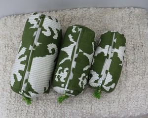 Set of 3 Indian Cotton Floral Print for Toiletry Bags Quilted Wash Bag Shaving <b>Kit</b> Vanity Case Zipper Closure <b>Travel</b> Make Pouche - Product Image 3