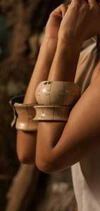 PATTERN Unique Design Wooden Bangle and Bracelet Customized Size Wooden Bracelets Bangle Handmade <b>Flower</b> Wooden Bangle Cuff - Product Image 3