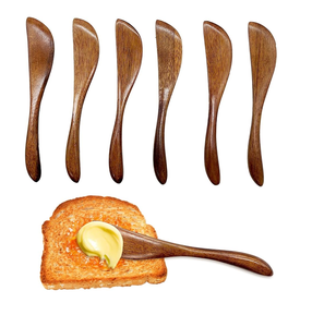 Couteau à beurre en bois facile à utiliser et propre couteau à beurre couteau à fromage pour taille personnalisée poli à la main - Product Image 4