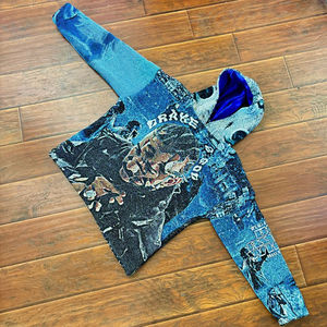 Fabricant personnalisé de vêtements en tapisserie Sweat à capuche en tapisserie tissée pour hommes Impression graphique Sweats à capuche pour hommes de haute qualité - Product Image 2