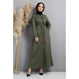 Manteaux, vestes et trench-coats modestes brodés à fermeture éclair Abaya - Product Image 3