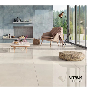 CARREAUX EN PORCELAINE ÉMAILLÉE 600x1200mm DESIGN ITALIEN VITRUM BEIGE - Product Image 1