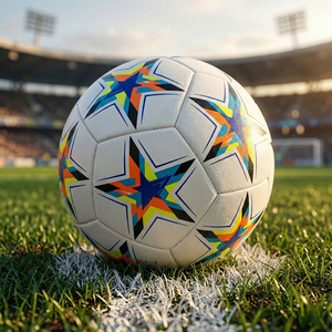 Balón de Fútbol Profesional No. Balón de Fútbol para la Copa Mundial, Cosido a Máquina y Termosellado, Hecho de Cuero y PVC - Product Image 5