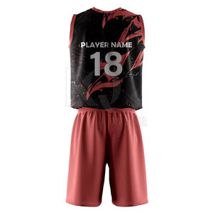 Ensemble d'uniformes de volley-ball haute performance légers 100 % polyester, respirants, à séchage rapide, avec short et maillot, logo personnalisé, OEM - Product Image 2