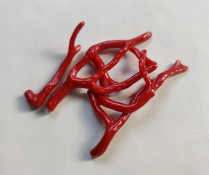 Palo de coral rojo italiano natural genuino, palo pulido de coral rojo italiano natural 100%. Palo Coral Brillante Pulido, Palo Coral - Product Image 1