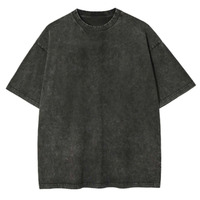 Kadın artı boyutu 240gsm ağır pamuk mikrofiber T-Shirt işlemeli batik boy Streetwear beyaz damla omuz