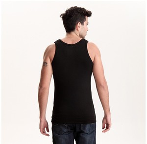 Alta calidad 95% algodón 5% Spandex elástico entrenamiento camiseta sin mangas Fitness entrenamiento camiseta culturismo sin mangas gimnasio camisa para hombres - Product Image 4