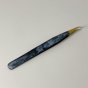 Ensemble de pincettes en acier inoxydable de couleur marbre, applicateur d'extension incliné, applicateur de cils, vente complète personnalisée e - Product Image 3