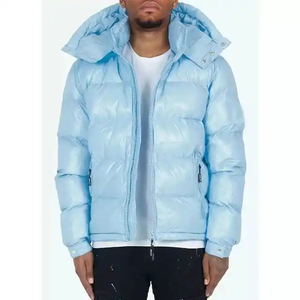 Chaqueta acolchada de algodón cálida al por mayor con capucha y cuello levantado, diseño de color sólido, chaquetas acolchadas de invierno de alta calidad para hombre 2026 - Product Image 1