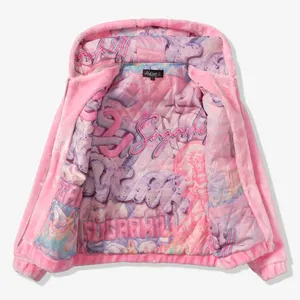 Unisex Custom Printed Faux Fur <b>Zip</b> Hoodie Winter Hooded Jacket Soft Breathable High Quality for Men Women - Product Image 3