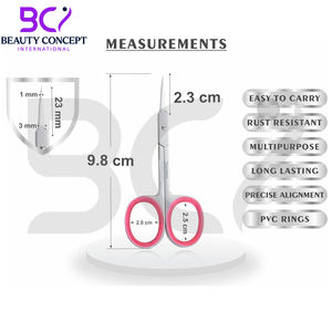 Tijeras de uñas para cutículas de acero inoxidable de la más alta calidad, herramienta de manicura y pedicura de forma recta de punta fina con hoja curva afilada - Product Image 4