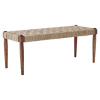 Modernes Design Esszimmer möbel Restaurant Hotel Lange Bank 3 Sitze Holz Esszimmers tuhl gewebte Bank Vintage Landhausstil
