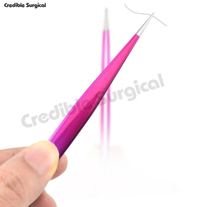 ชุดแหนบขนตาสแตนเลสปลายแหลมแบบโค้งตรงเคลือบหลายสี - Product Image 3