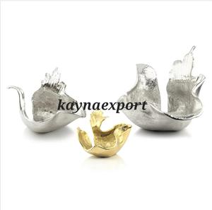 Unique Bird Designer Eco-Friendly Modern Luxury <b>Metal</b> <b>Bowl</b> Gold Silver Plated Tabletop Party Wedding Decorative Custom <b>Bowl</b> - Product Image 1