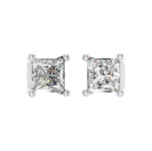 Pendientes de Diamantes de Laboratorio con Corte Princesa de Platino 9502, Estilo Único y Moderno para Mujer, Certificados por IGI, OEM, ODM, Personalizados - Product Image 3