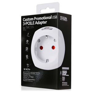 Adattatore USB a 3 Poli Personalizzato Promozionale di Skross PRO - Product Image 2