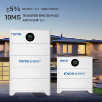 Batterie au lithium LiFePO4 tout-en-un empilable et économique avec système de stockage et onduleur pour usage domestique hors réseau