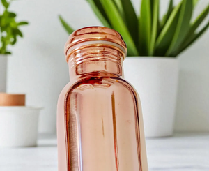ขวดน้ำทองแดงบริสุทธิ์สำหรับน้ำดื่มขนาด34ออนซ์ทำด้วยค้อน - Product Image 4