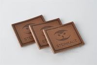 Cuir véritable Broderie Laser Gravure Patches Etiquettes Etiquettes Ecusson Logo de Marque Personnalisé Vente Directe Fournisseur Usine