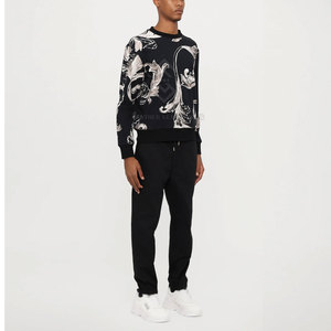 Nouveau sweat-shirt en molleton uni décontracté pour l'hiver, grande taille, pour homme, en coton mélangé, couleur personnalisable, design de haute qualité - Product Image 4