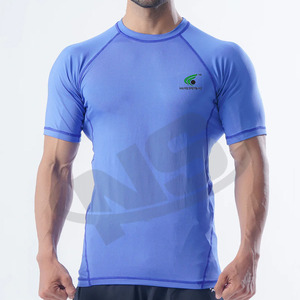 Popular Short Sleeve Rash Guard For <b>Men</b> Dry Compression Fit Custom Jiu Jitsu <b>Kimono</b> Rash Guard Breathable Fabric Sportswear - Product Image 1