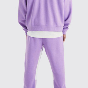 Ensemble survêtement personnalisé pour homme en coton 100% avec impression puff, pantalon de jogging évasé superposé, sweat-shirt avec capuche, type de pantalon de survêtement - Product Image 4