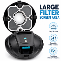 Nettoyeur de piscine robotisé automatique sans fil pour piscine hors sol à fond plat, CE RoHS, 4000 mAh, 120 min, avec navigation gyroscopique intelligente