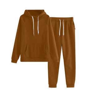 Ensemble de survêtement sportif pour femmes, velours d'hiver, velours côtelé, 2 pièces, survêtement personnalisé pour femmes, motif uni, style tendance - Product Image 2