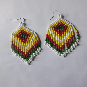 ต่างหูลูกปัดประดับมุกรูปหยดน้ำเครื่องประดับแฟชั่นปักสำหรับผู้หญิงเด็กผู้หญิงโดยงานฝีมือ MD - Product Image 2