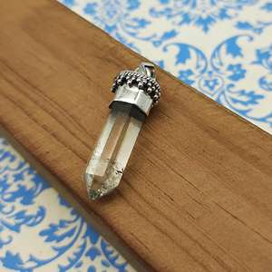 925 Sterling Silver Handmade Jewelry Crystal Gemstone Pendant Boho Chic Jewelry <b>Birthstone</b> Women Elegant Pendant Wholesale Price - Product Image 1