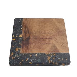 Posavasos al por mayor de nuevo estilo, posavasos de alta calidad personalizados cuadrados redondos de resina epoxi de madera, posavasos, el mejor portavasos para sofá - Product Image 1