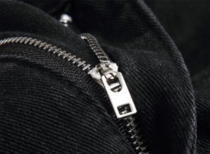 High Street Style Plain Dyed Solid Windbreaker Tracksuit Breathable Winter Utility <b>Punk</b> Hip Hop Streetwear Denim 100% Cotton - Product Image 5