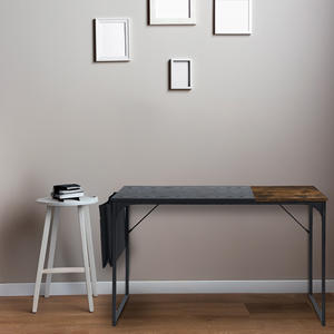 Well Home - Escritorio Plegable para Computadora, Color Negro Vintage, 120 cm, con Soporte para Documentos, Muebles para Oficina en Casa - Product Image 4