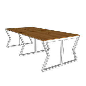 BFMB012-Minimalist 4-Piece MBamboo Cluster Workstation 240x120cm ต้องประกอบเอง - Product Image 6