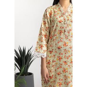 Conjunto Coordinado Estampado Dobby KST-43316 de Corte Holgado con Decoración de Encaje - Product Image 6