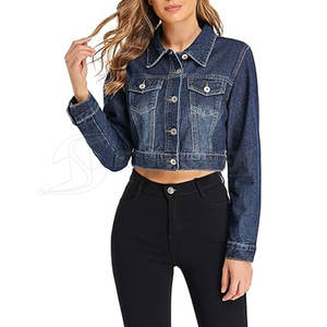 Vestes Jeans Grande Taille Design Personnalisé Imprimé pour Femmes Fabricant Pakistan Vestes Jeans pour Femmes - Product Image 3