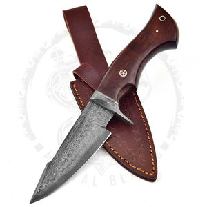 Vente chaude prix usine manche en bois meilleur couteau de poche Bowie de Camping en acier inoxydable manche en bois de Rose couteau de Camping - Product Image 1