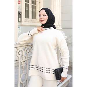 Ensemble tissé décontracté pour femme Mega Merchant en noir 100% acrylique 6151 - Product Image 6