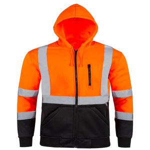 Veste de travail d'hiver de haute qualité, jaune fluo, bleu marine, vêtements de sécurité haute visibilité, logo personnalisable - Product Image 2