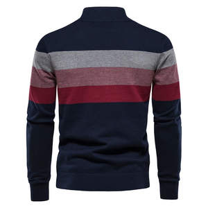 Sudadera con capucha y cremallera personalizada por sublimación al por mayor, estilo moderno, con media cremallera y cuello redondo, para hombre, de invierno, bordada, estilo urbano. - Product Image 3