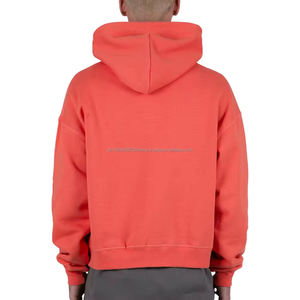 Sweat-shirts à capuche pour hommes avec logo personnalisé, 500 GSM, impression 3D en relief, sweat-shirts à capuche amples vierges pour OEM ODM - Product Image 3