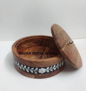 Plato de vajilla para servir alimentos de primera calidad de diseño único y olla caliente de madera y acero inoxidable para artículos de boda - Product Image 6