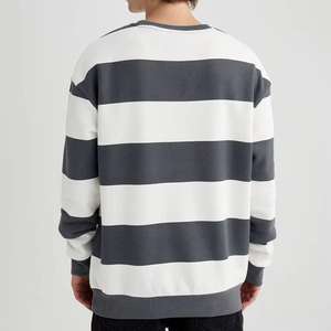 Jersey de algodón para hombre, sudadera con logotipo personalizado, OEM, suave, cómodo, ligero, de manga larga, informal, para gimnasio, Fitness - Product Image 2