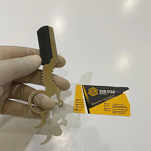 RTS, venta al por mayor, 2025, la mejor calidad, recta de acero inoxidable negro maquinilla de afeitar, tamaño personalizado para peluquerías de alta calidad - Product Image 1