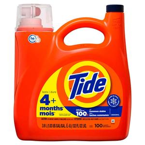 Tide Liquid Laundry Detergent, HE Compatible, Original <b>Scent</b>, 132 Fl Oz, 100 Loads - Product Image 3