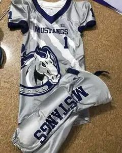 เครื่องแบบอเมริกันฟุตบอลวัสดุพรีเมี่ยมระบายอากาศไซส์ใหญ่พิเศษแขนสั้นทั่วไปตามสั่ง - Product Image 2