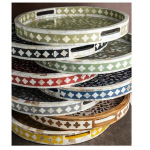 Bandeja de Servir de Resina Blanca con Diseño de Estrella, Hecha a Mano, Ecológica, para Decoración de Ramadán - Product Image 4