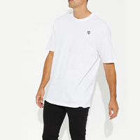 T-shirt Ringer Homme Oversize à Épaules Tombantes Manches Courtes Uni Impression Personnalisée Haute Qualité 100% Coton Écologique Respirant