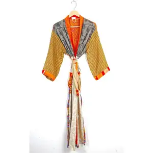 Mix Kleur Bruiloft Bruid Zijde Kimono Gewaad Bruidsmeisje Gewaden Gratis Maat Zijde Kimono Nachtkleding Zijde Kimono Jurk