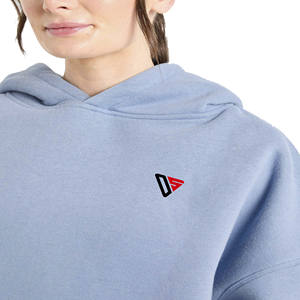 Sudadera con Capucha Extra Grande de Alta Calidad para Mujer, de Felpa de Algodón, Estilo Casual Urbano, Hombros Caídos, Logotipo Frontal con Bordado 3D Personalizable - Product Image 3
